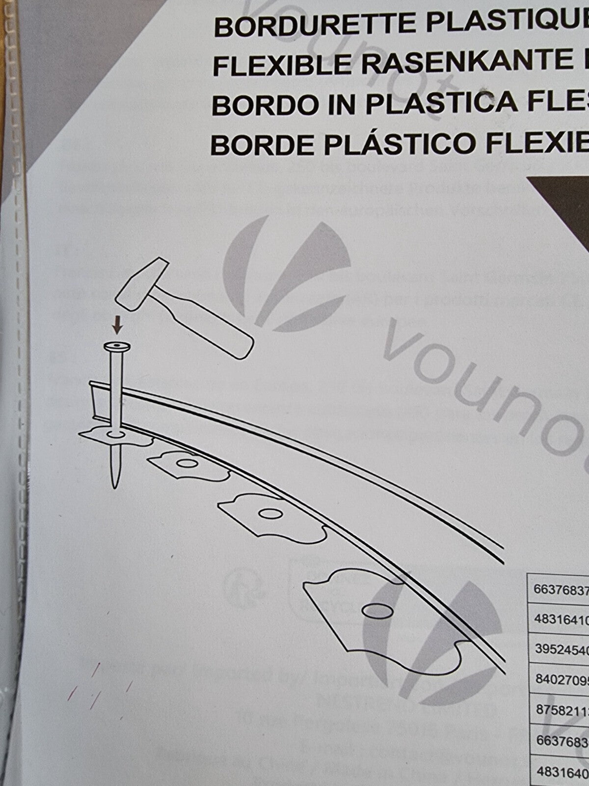 VOUNOT Flexible Rasenkante