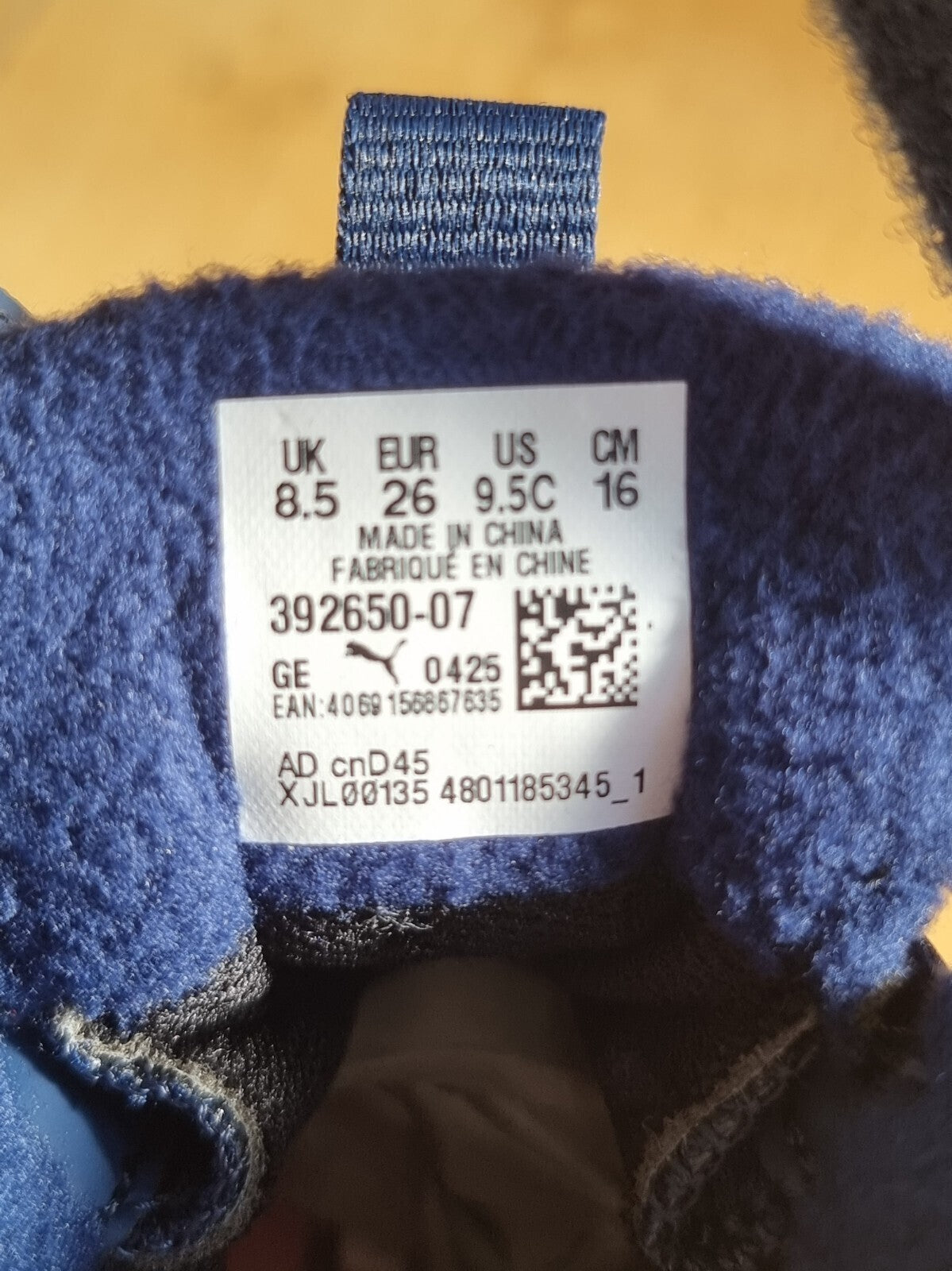 PUMA Baby-Stiefel, abriebfestes Obermaterial, Klettverschluss, Größe 26