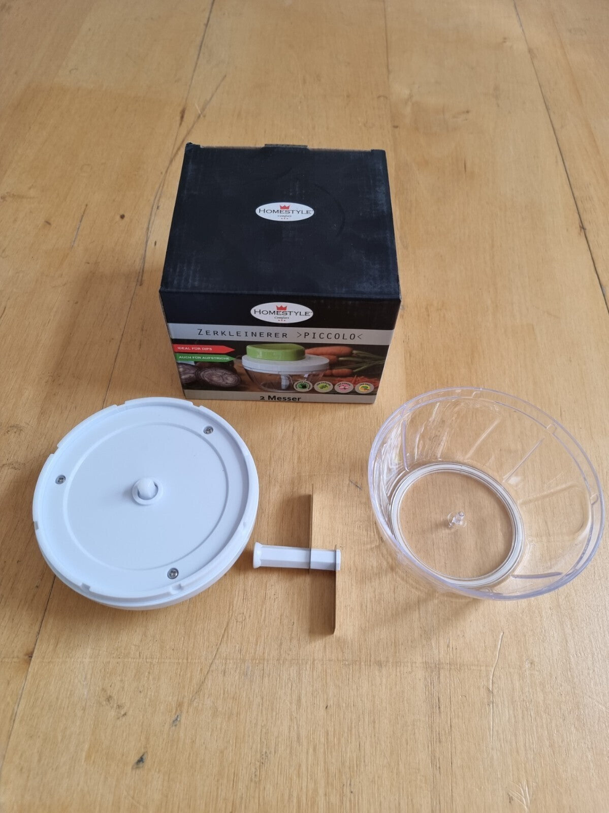 Homestyle Handzerkleinerer PICCOLO mit 2 Messern, Ø 12,5 cm H 10cm