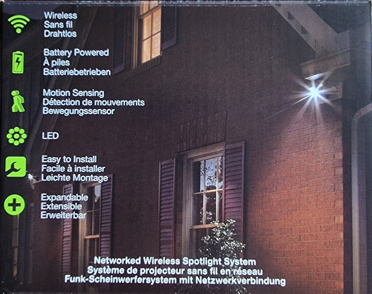 Mr Beams MBN352-BRN LED Funkstrahler 2er Set NetBright IP66 Bewegungsmelder