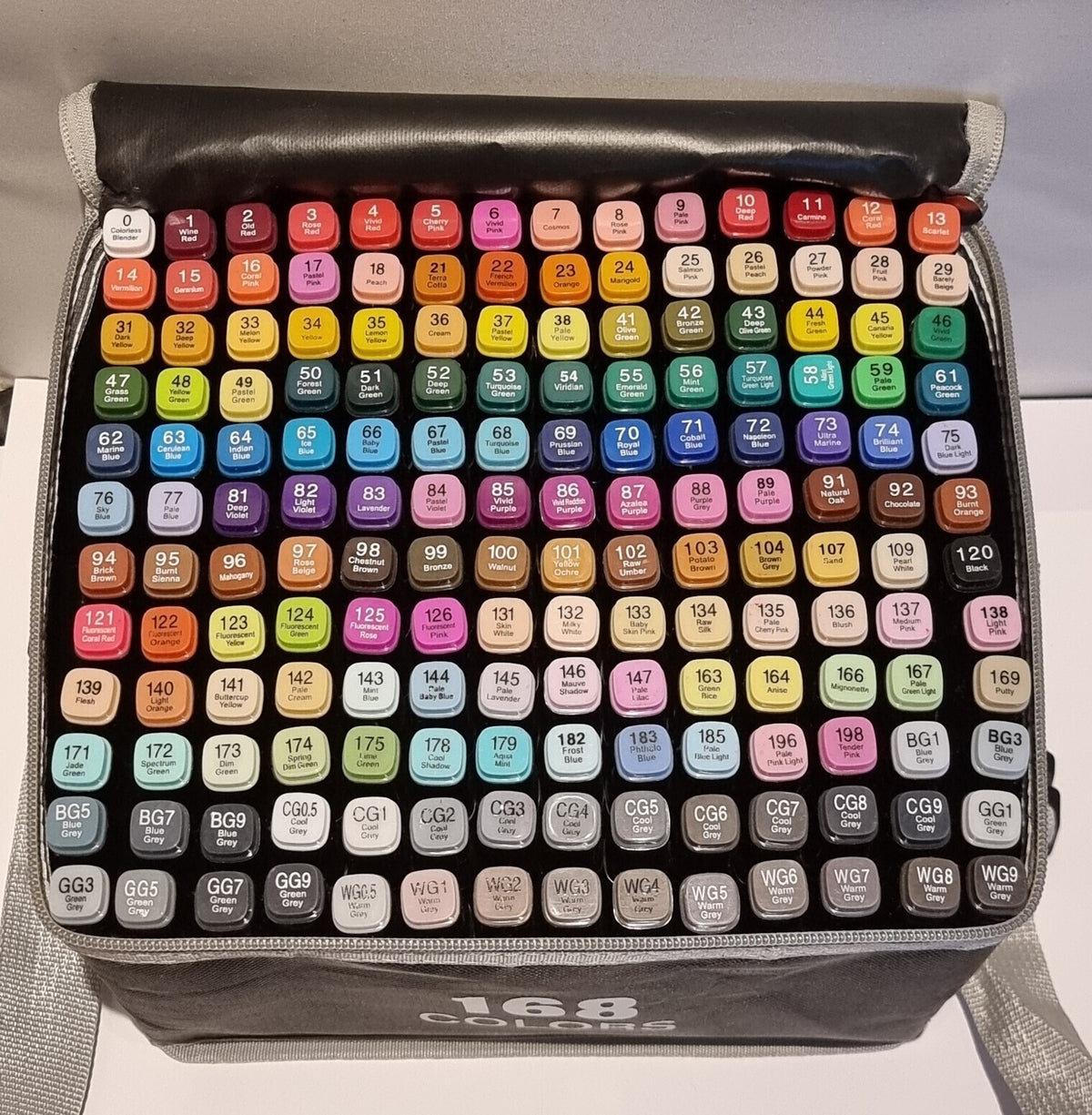 168 Farben Zwei Spitzen Filzstift Set mit Tragetasche