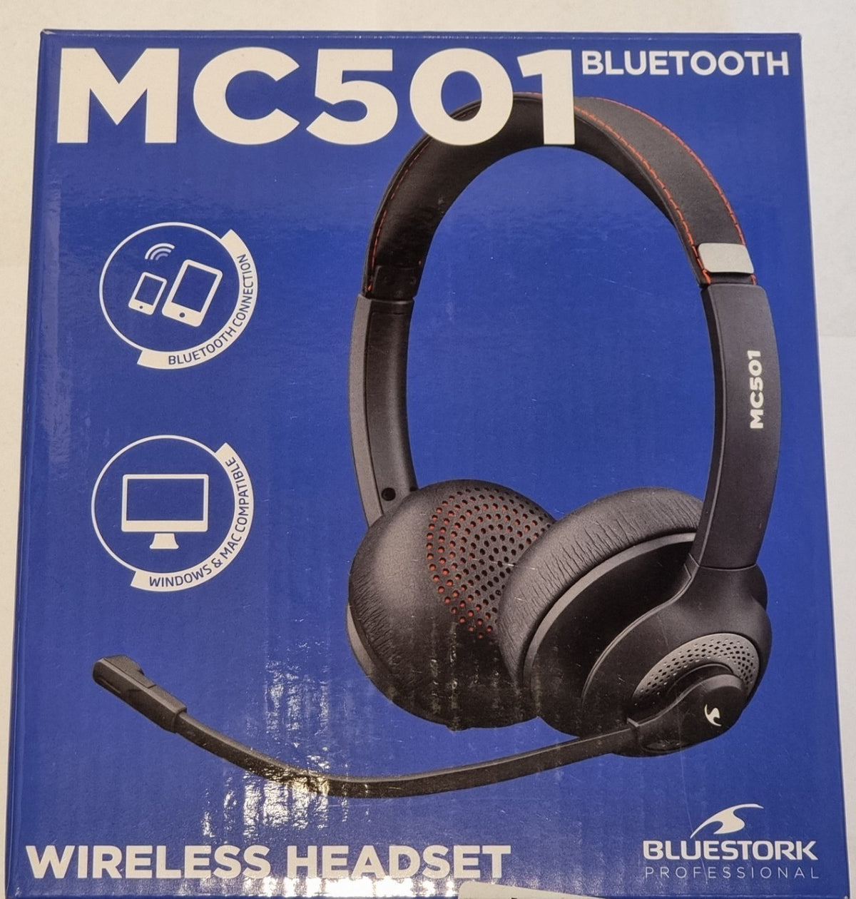 BlueStork MC 501 Bluetooth Headset mit drehbarem Mikrofon für re./li. unbenutzt