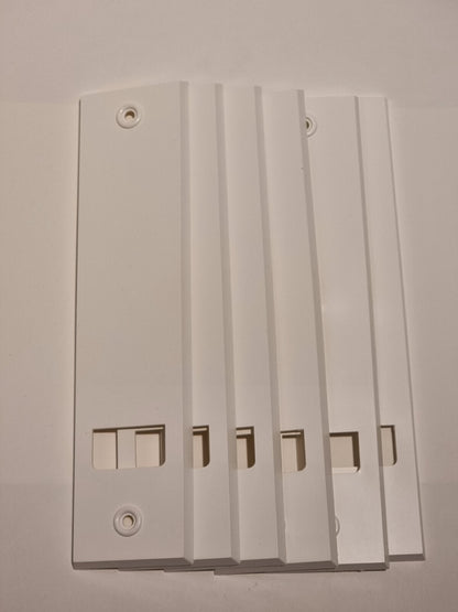 BAUHELD Rolladengurt Abdeckung 185mm Lochabstand, 6er Set, Weiß 23mm Gurtbänder