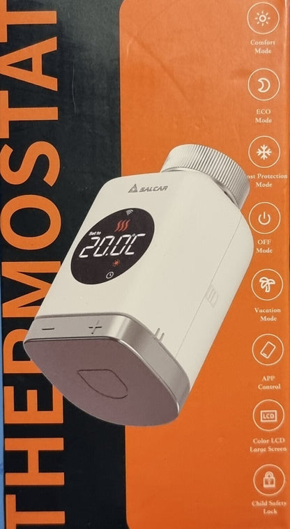 SALCAR Heizkörperthermostat TRV801W – Smartes Heizkörperthermostat, WLAN & Alexa