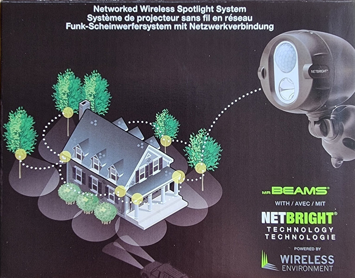 Mr Beams MBN352-BRN LED Funkstrahler 2er Set NetBright IP66 Bewegungsmelder