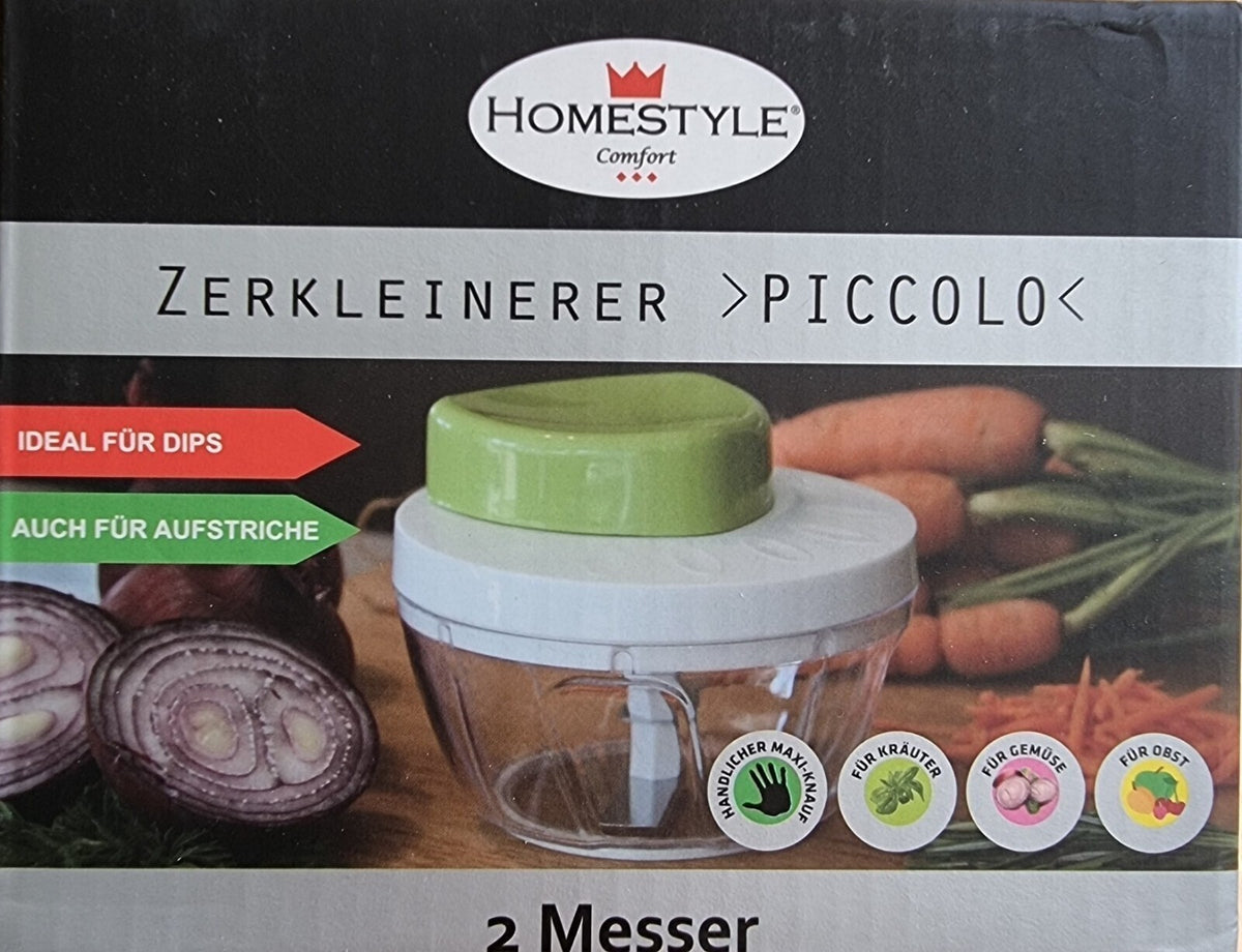 Homestyle Handzerkleinerer PICCOLO mit 2 Messern, Ø 12,5 cm H 10cm