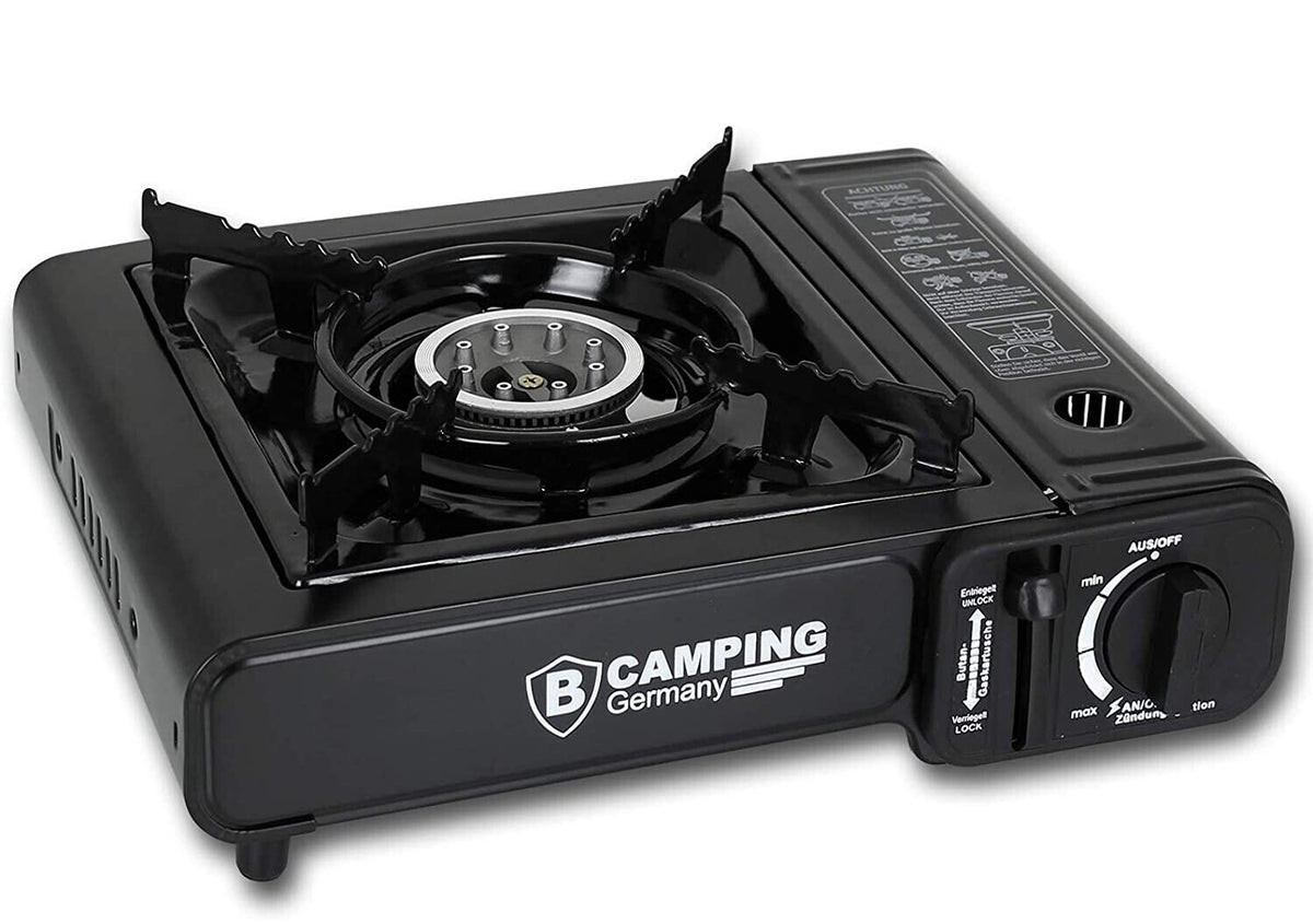 Campingkocher mit Aluminium-Brenner 2,1 kW für 227g Butangas-Kartuschen