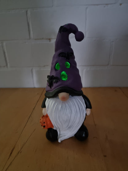 Halloween Dekofigur LED Farbwechsel 29 cm Geist Skelett Wichtel Grabstein RIP