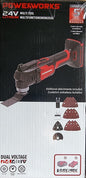 Powerworks P24MT Akku Multitool 24 V Oszillierendes Multifunktionswerkzeug