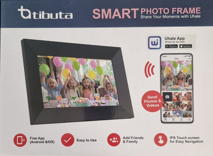 10.1 Zoll WiFi Digitaler Touchscreen Bilderrahmen 16GB Speicher über App SD USB