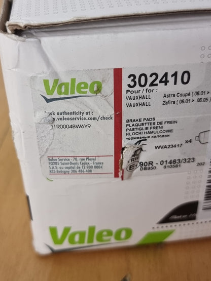 VALEO 302410 Bremsbeläge Opel Hinterachse
