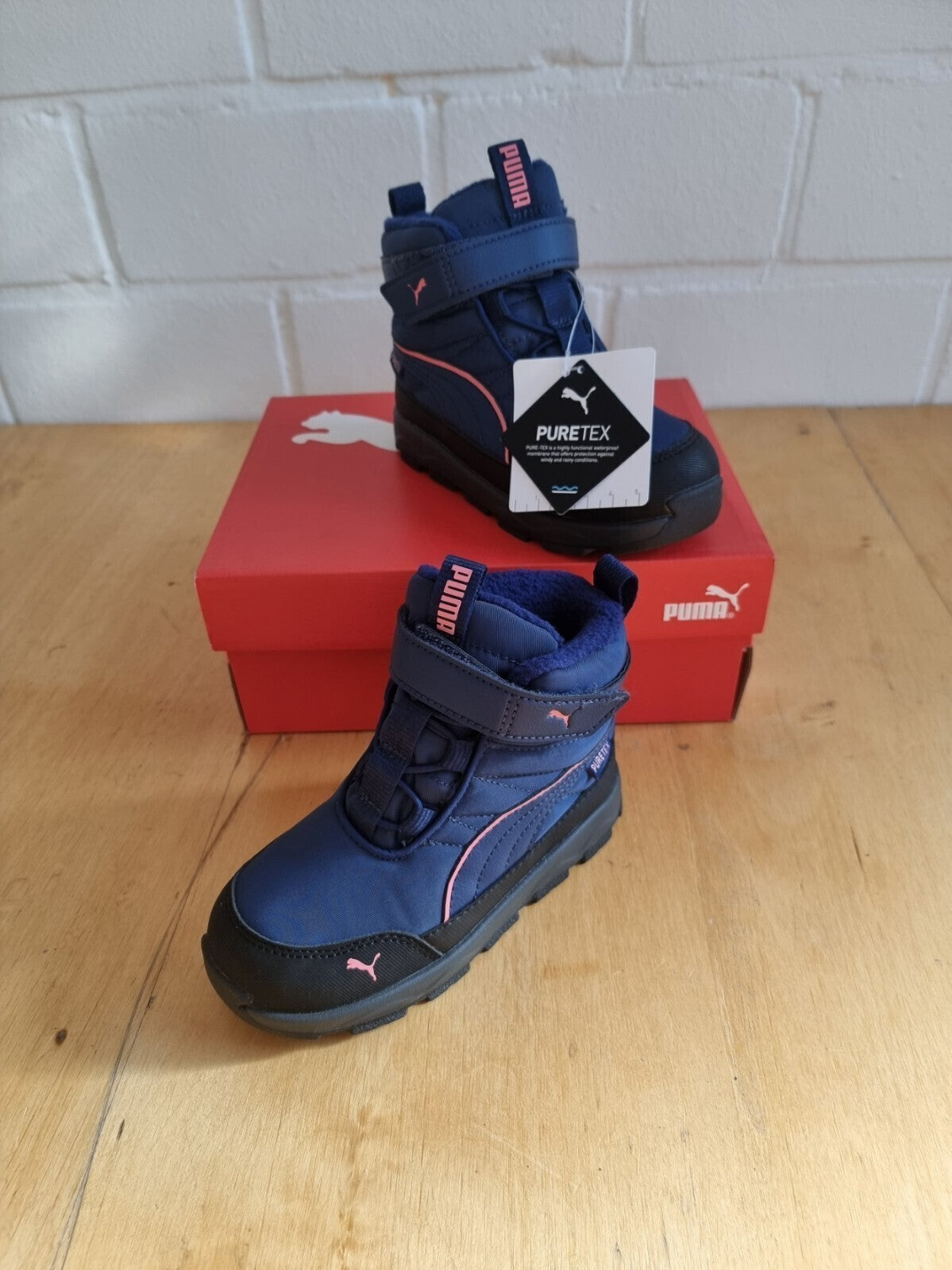 PUMA Baby-Stiefel, abriebfestes Obermaterial, Klettverschluss, Größe 26