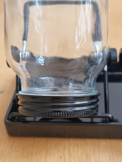 ecooe Sprossen Keimglas Schwarz 2er Set 1 Wasserschale 2 Filtergitterabdeckungen