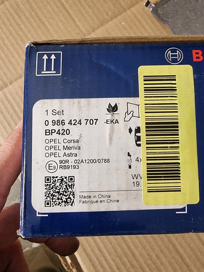 Bosch BP420 – Bremsbeläge vorne, Kupferfrei, ECE-R90, leise & staubarm