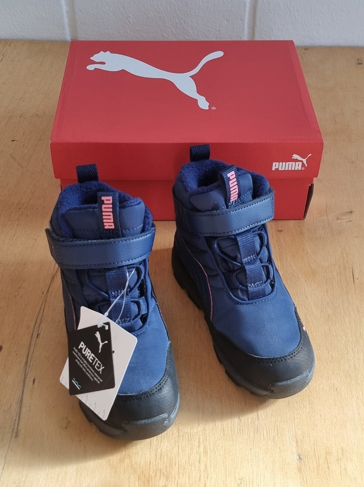 PUMA Baby-Stiefel, abriebfestes Obermaterial, Klettverschluss, Größe 26