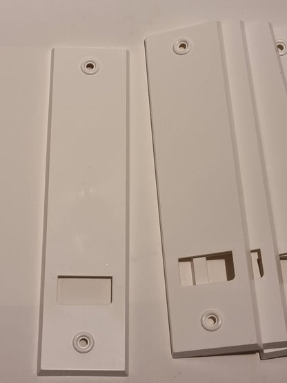 BAUHELD Rolladengurt Abdeckung 185mm Lochabstand, 6er Set, Weiß 23mm Gurtbänder