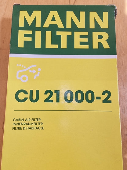 MANN-FILTER CU 21 000-2 Innenraumfilter/Kabinenluftfilter (2er Set) - für Pkw +