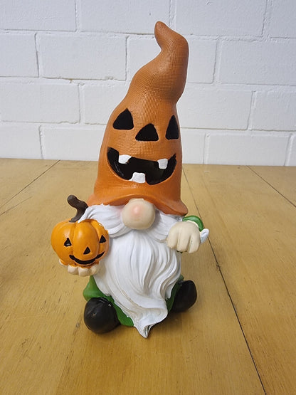 Halloween Dekofigur LED Farbwechsel 29 cm Geist Skelett Wichtel Grabstein RIP