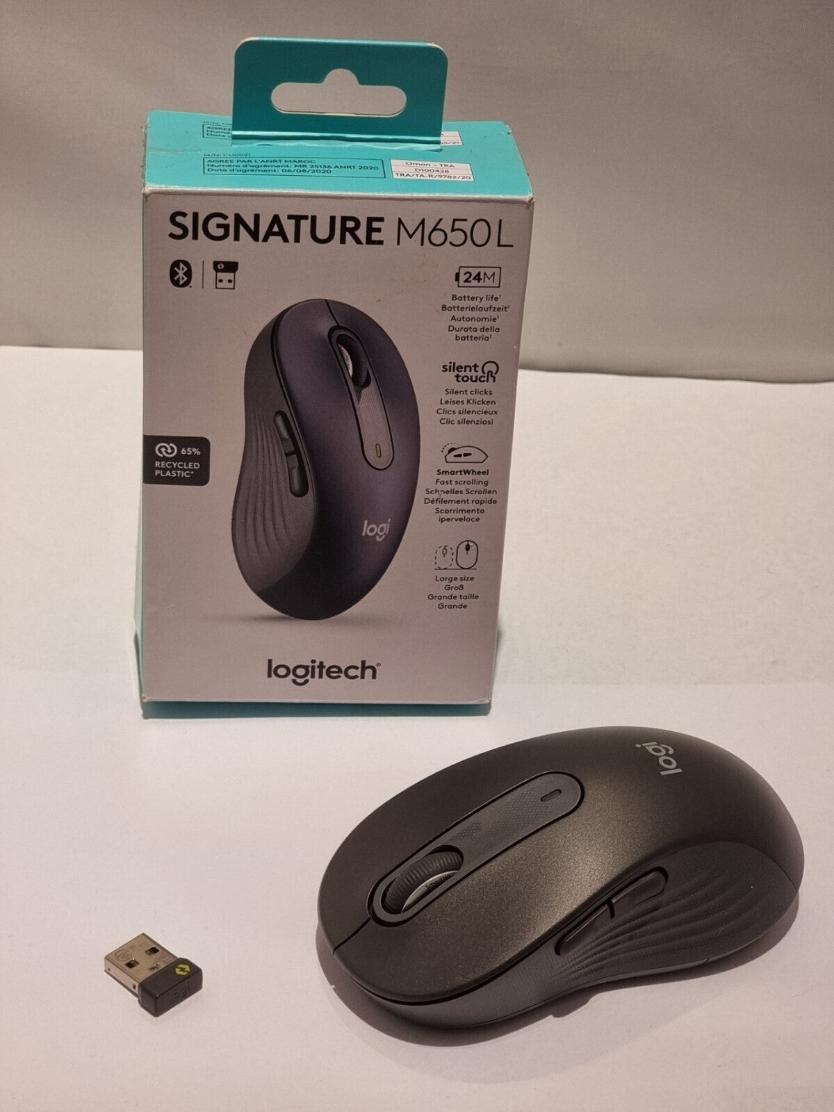 Logitech SIGNATURE M650L Wireless Maus – SilentTouch, 4000 DPI, Bluetooth & USB