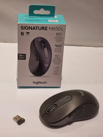 Logitech SIGNATURE M650L Wireless Maus – SilentTouch, 4000 DPI, Bluetooth & USB