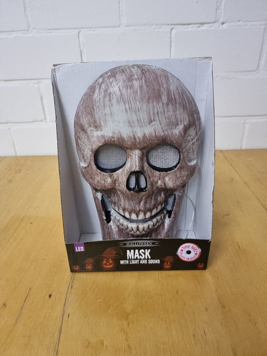 Halloween Deko-Maske Partydeko mit LED-Licht, Sound, Bewegungssensor 30 cm hoch