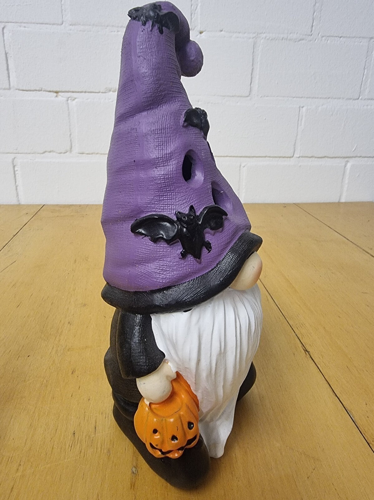 Halloween Dekofigur LED Farbwechsel 29 cm Geist Skelett Wichtel Grabstein RIP