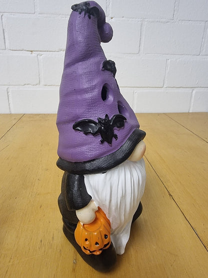 Halloween Dekofigur LED Farbwechsel 29 cm Geist Skelett Wichtel Grabstein RIP