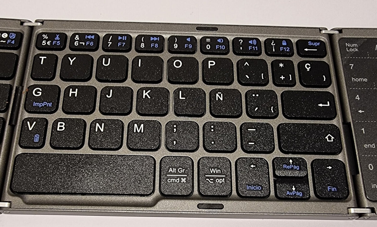 MoKo Faltbare Multi-Bluetooth Tastatur mit Touchpad & Ziffernblock auf Spanisch
