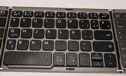 MoKo Faltbare Multi-Bluetooth Tastatur mit Touchpad & Ziffernblock auf Spanisch
