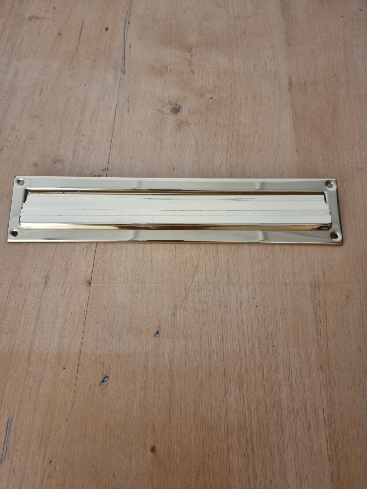 Amig - Briefkastenschlitz Golden Messingdeckel 342 x 73 mm